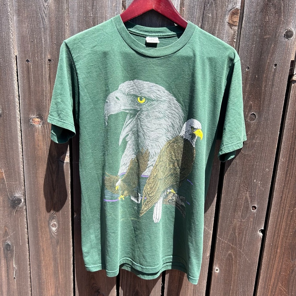 VINTAGE 90’s EAGLE NATURE ANIMAL MINIMALIST GRAPHIC TEE
